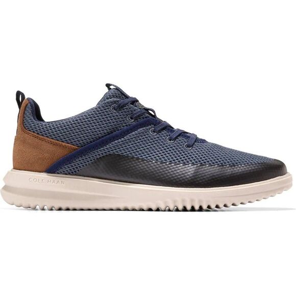 Cole Haan Men Grand+ Hybrid Shoes Navy Brown Leather Lace Up Sneakers Size 8 main image 4